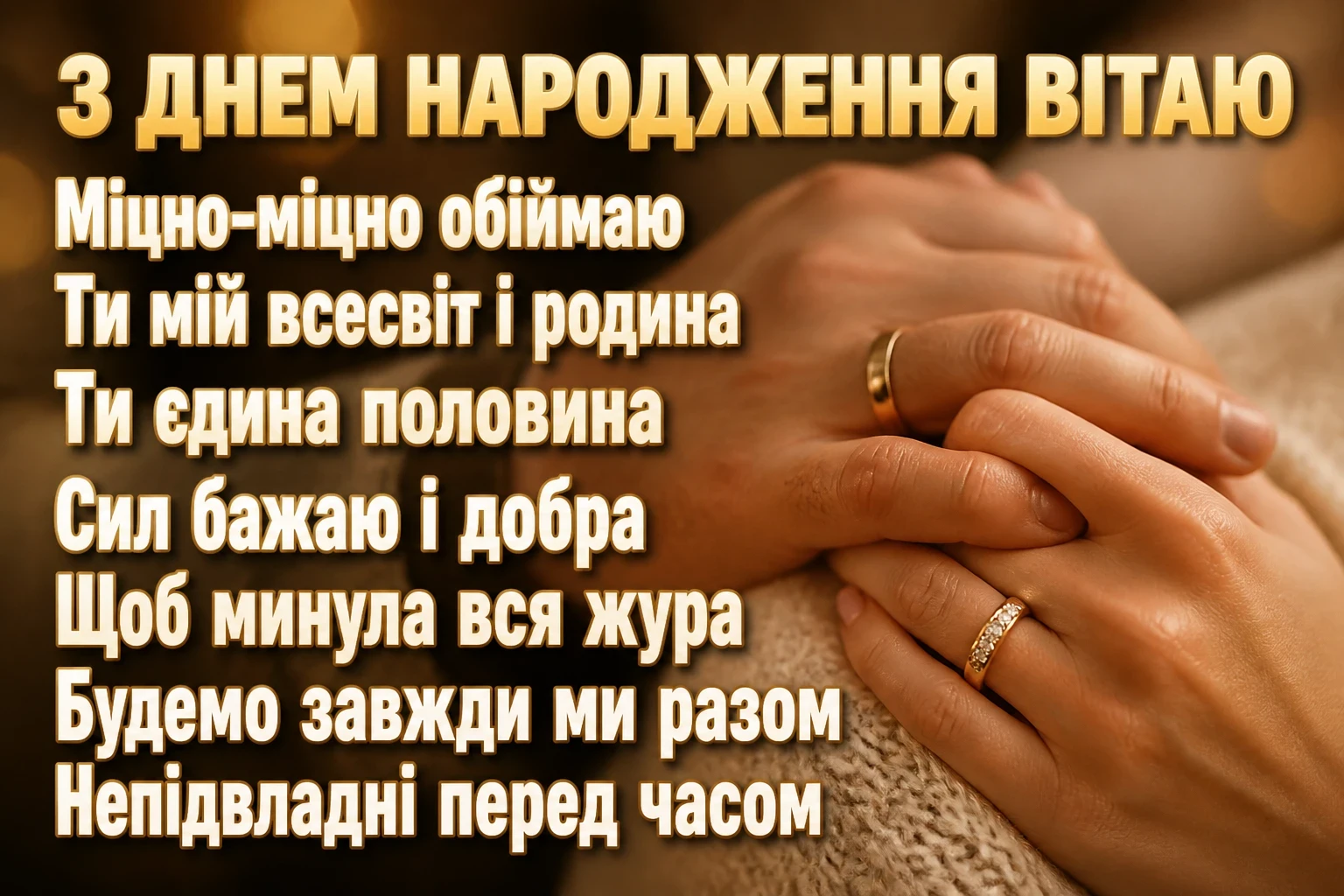 зворушливе привітання з днем народження коханому чоловіку