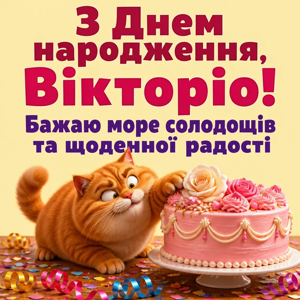 з днем народження вікторія