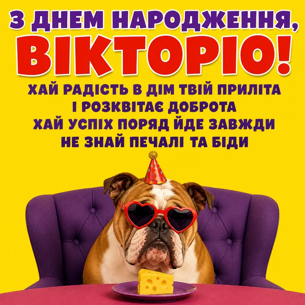 з днем народження вікторія