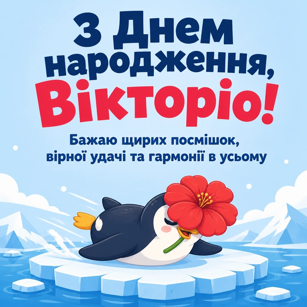 з днем народження вікторія