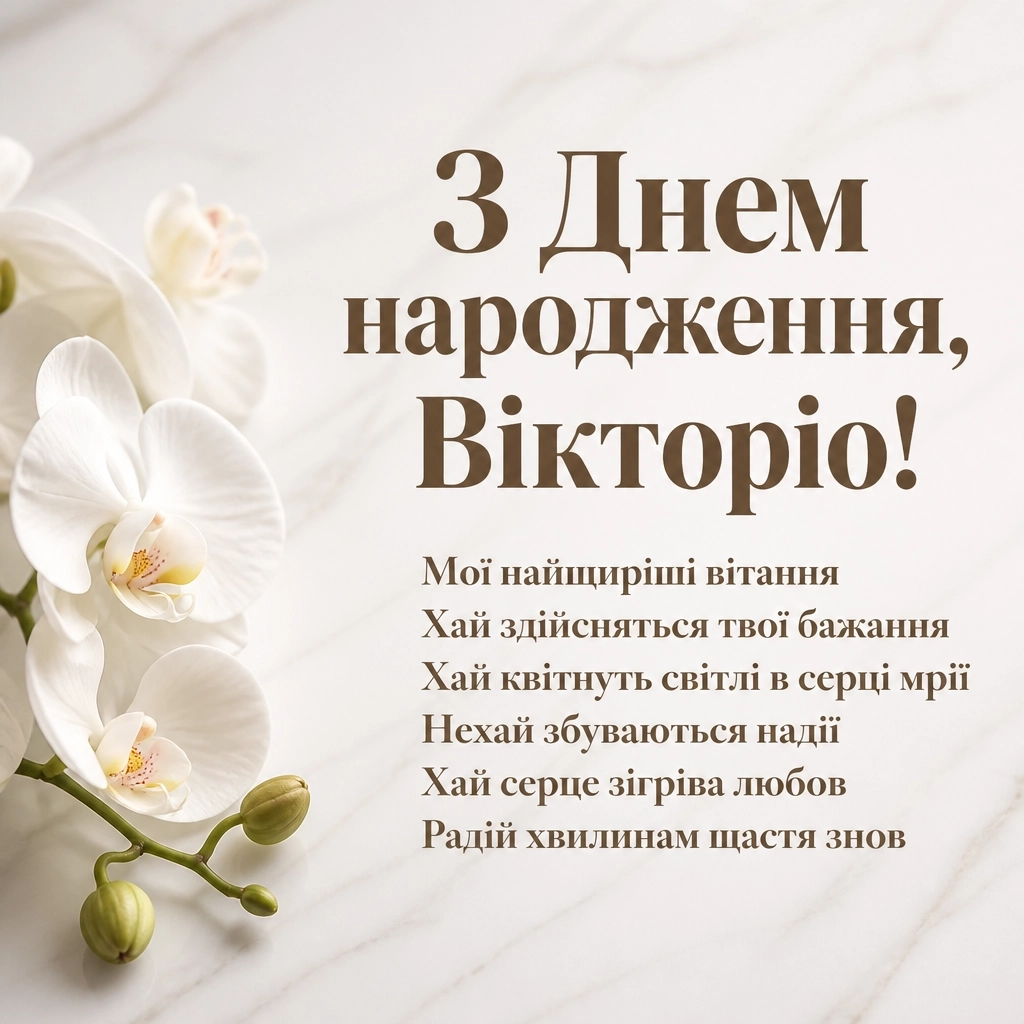 з днем народження вікторія
