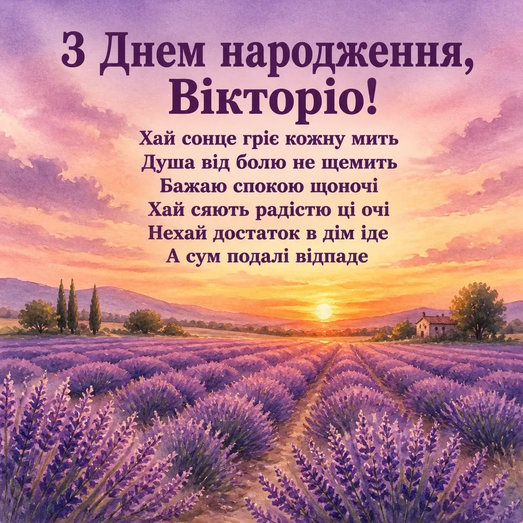 з днем народження вікторія