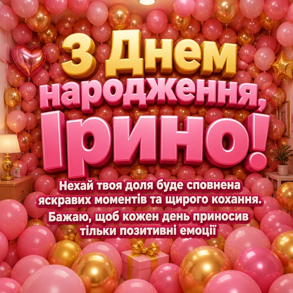 з днем народження ірина