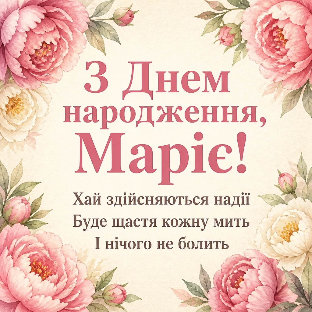 з днем народження марія