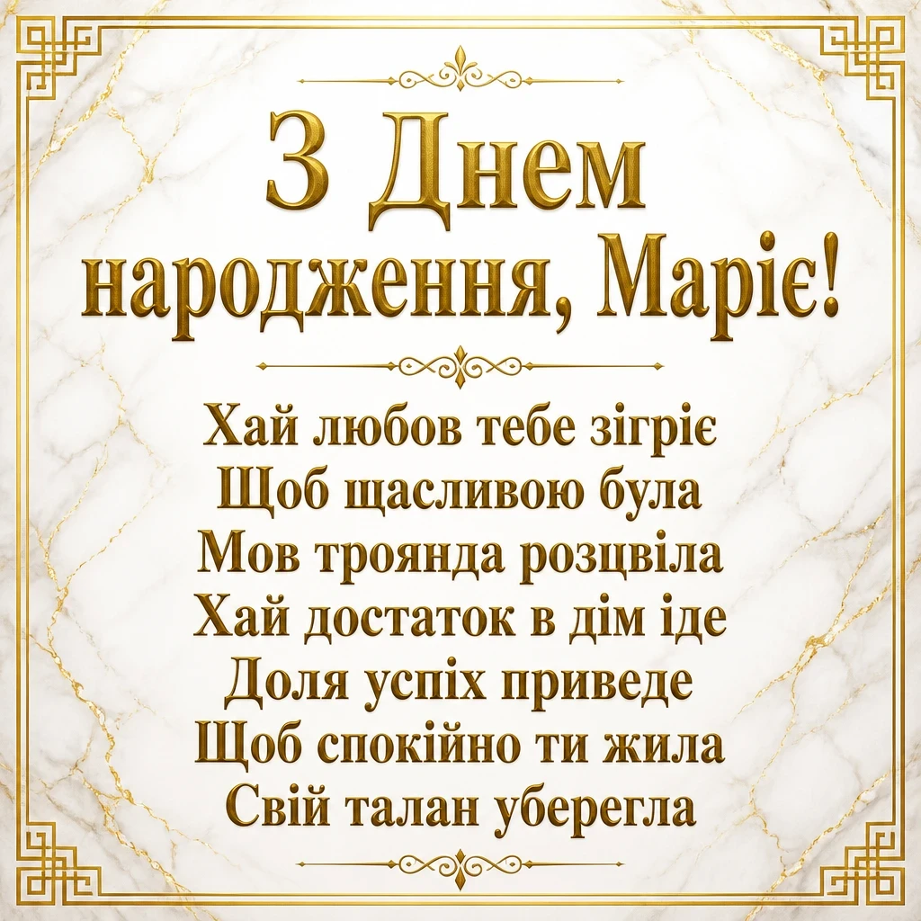 з днем народження марія