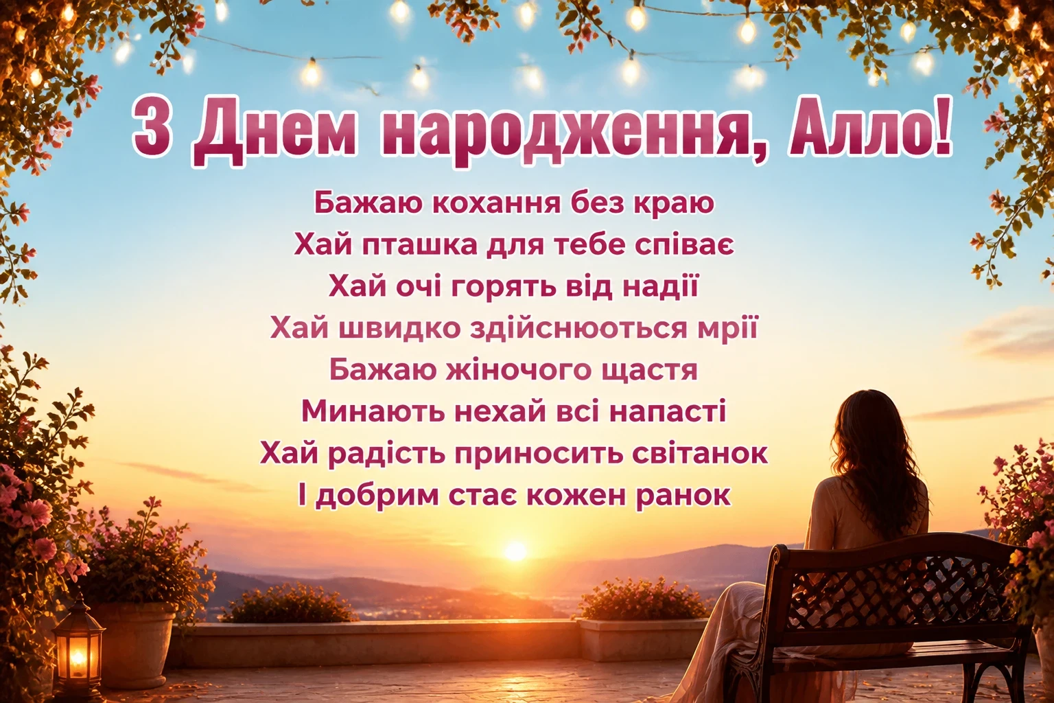 з днем народження алла