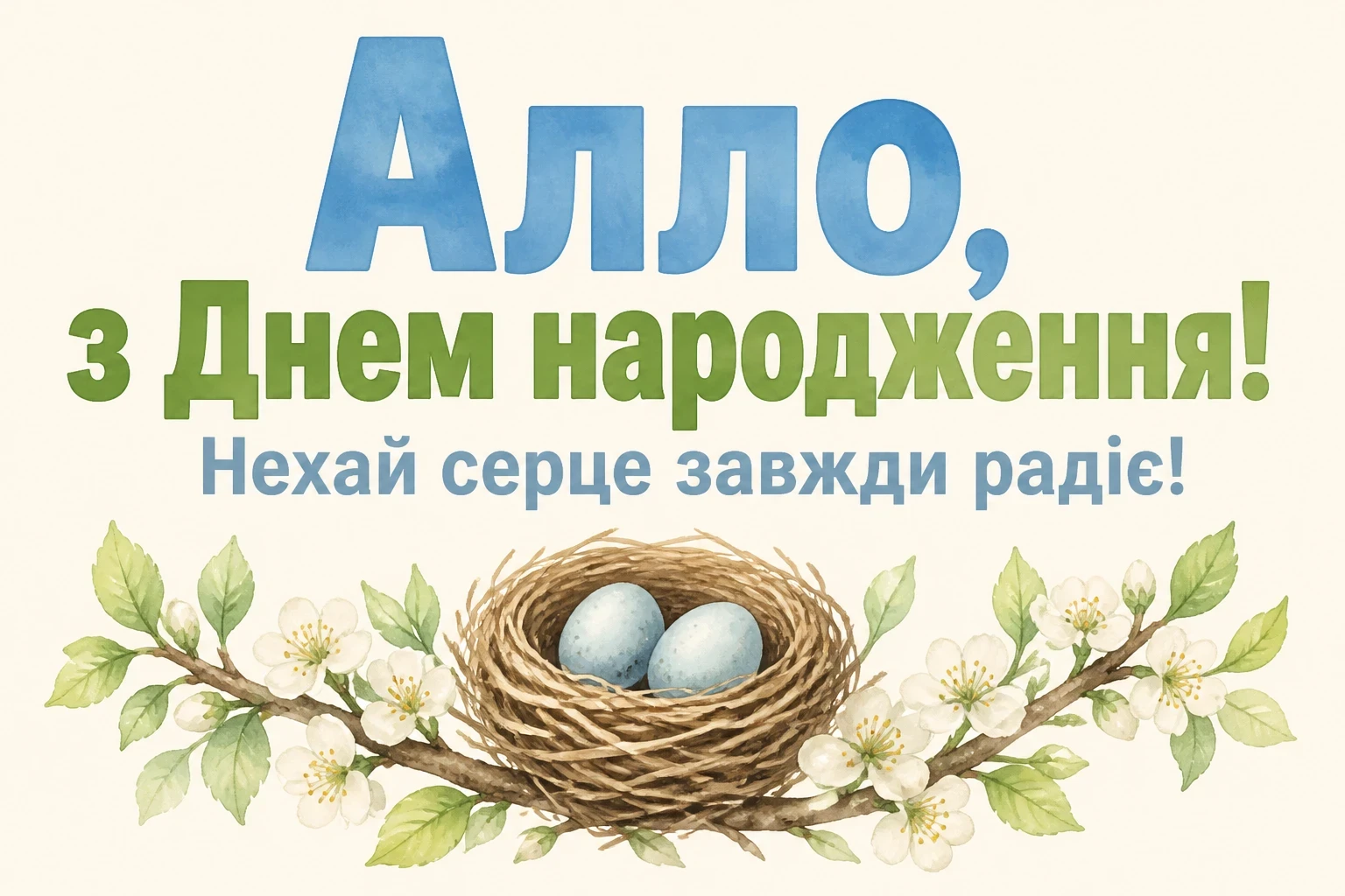 з днем народження алла