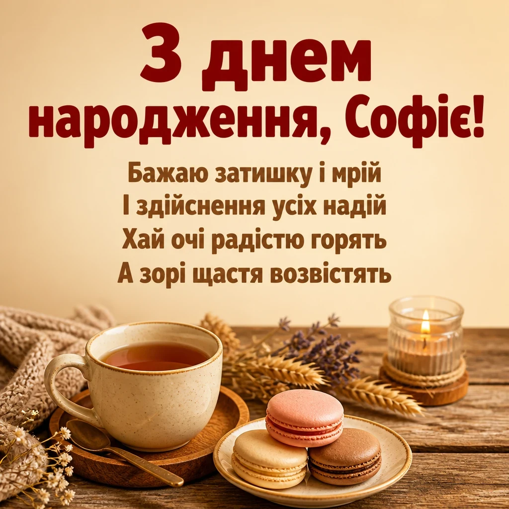 з днем народження софія