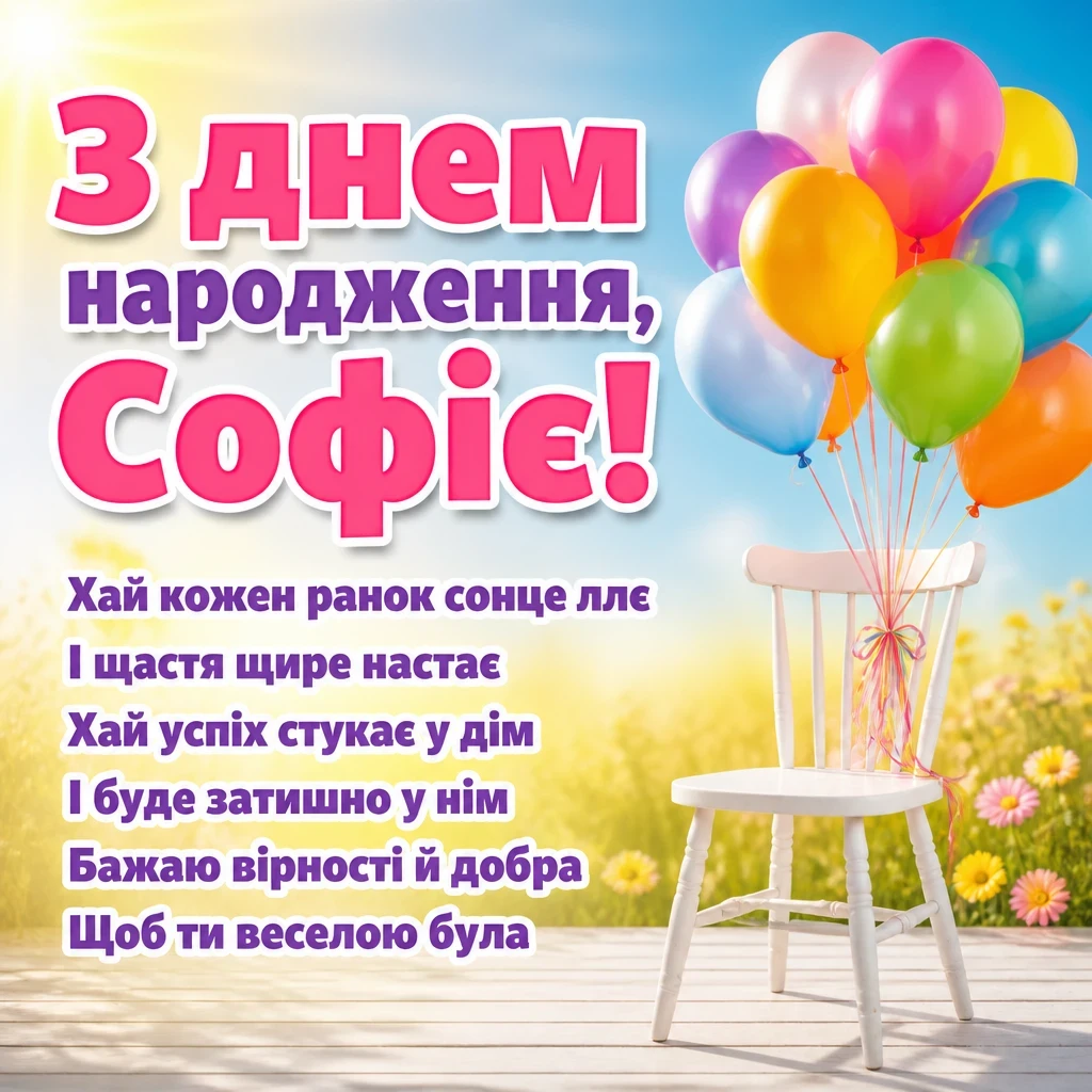 з днем народження софія