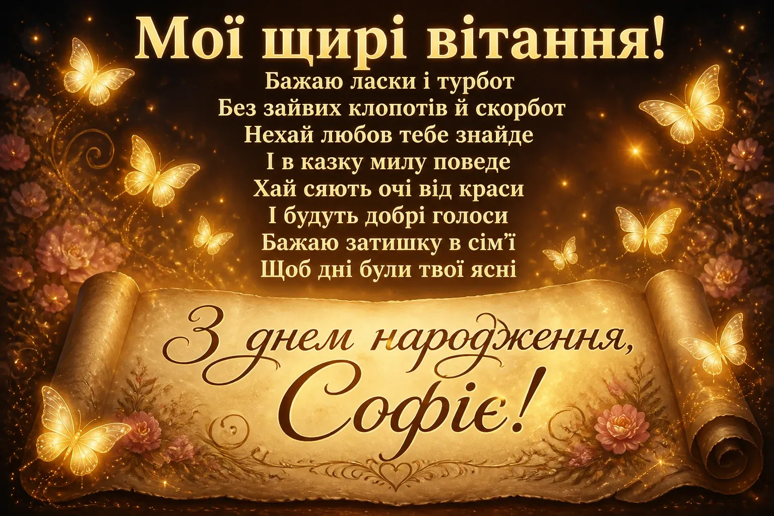 з днем народження софія