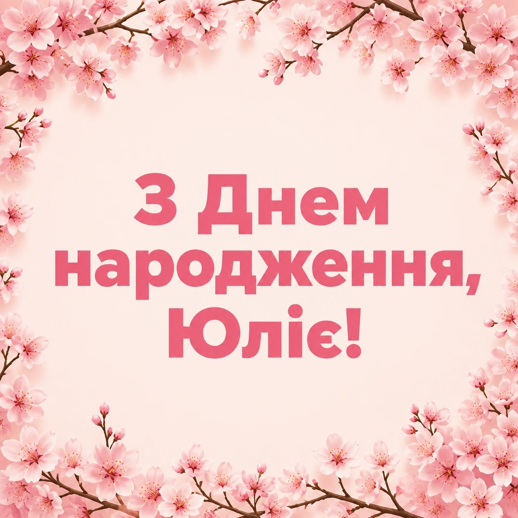 з днем народження юлія