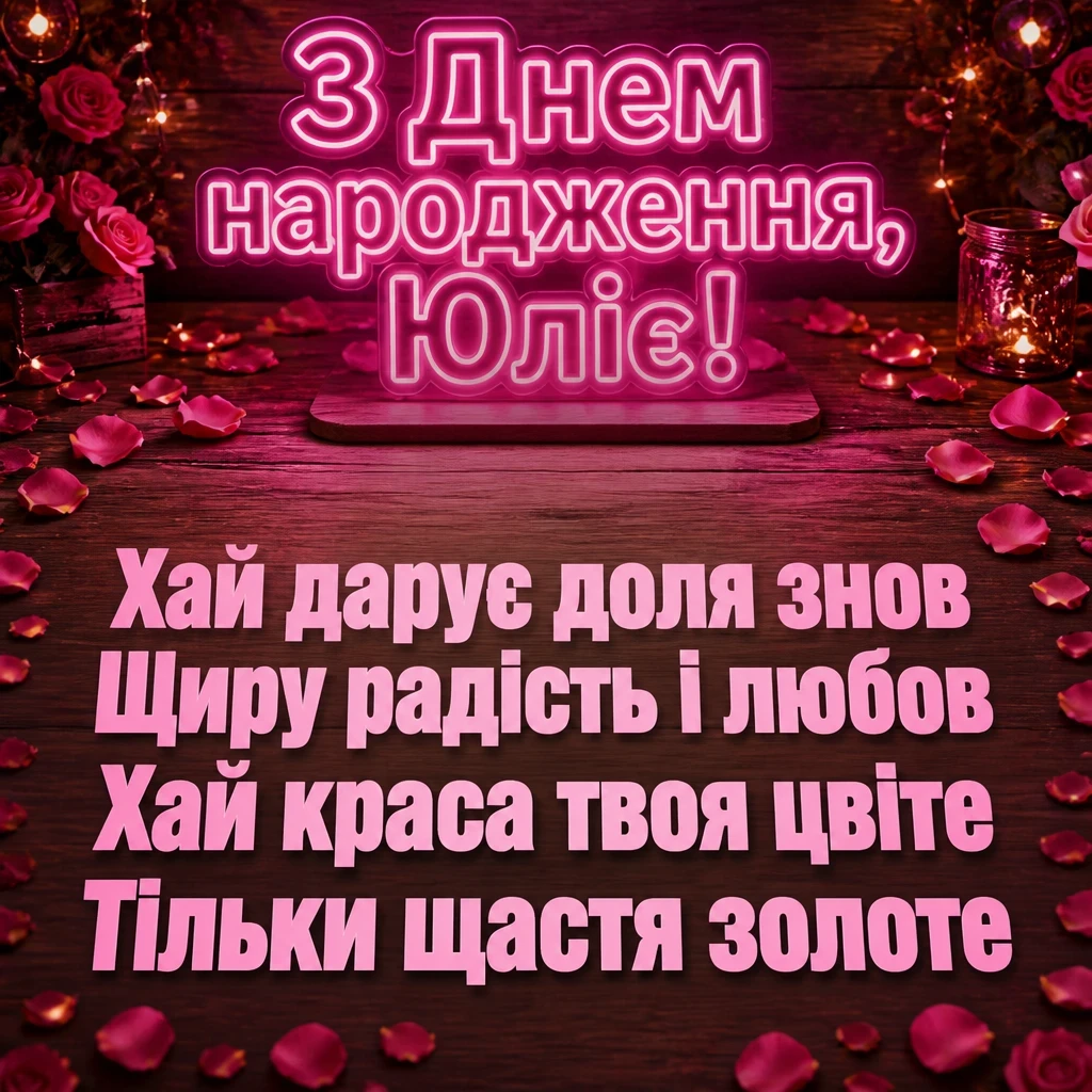 з днем народження юлія