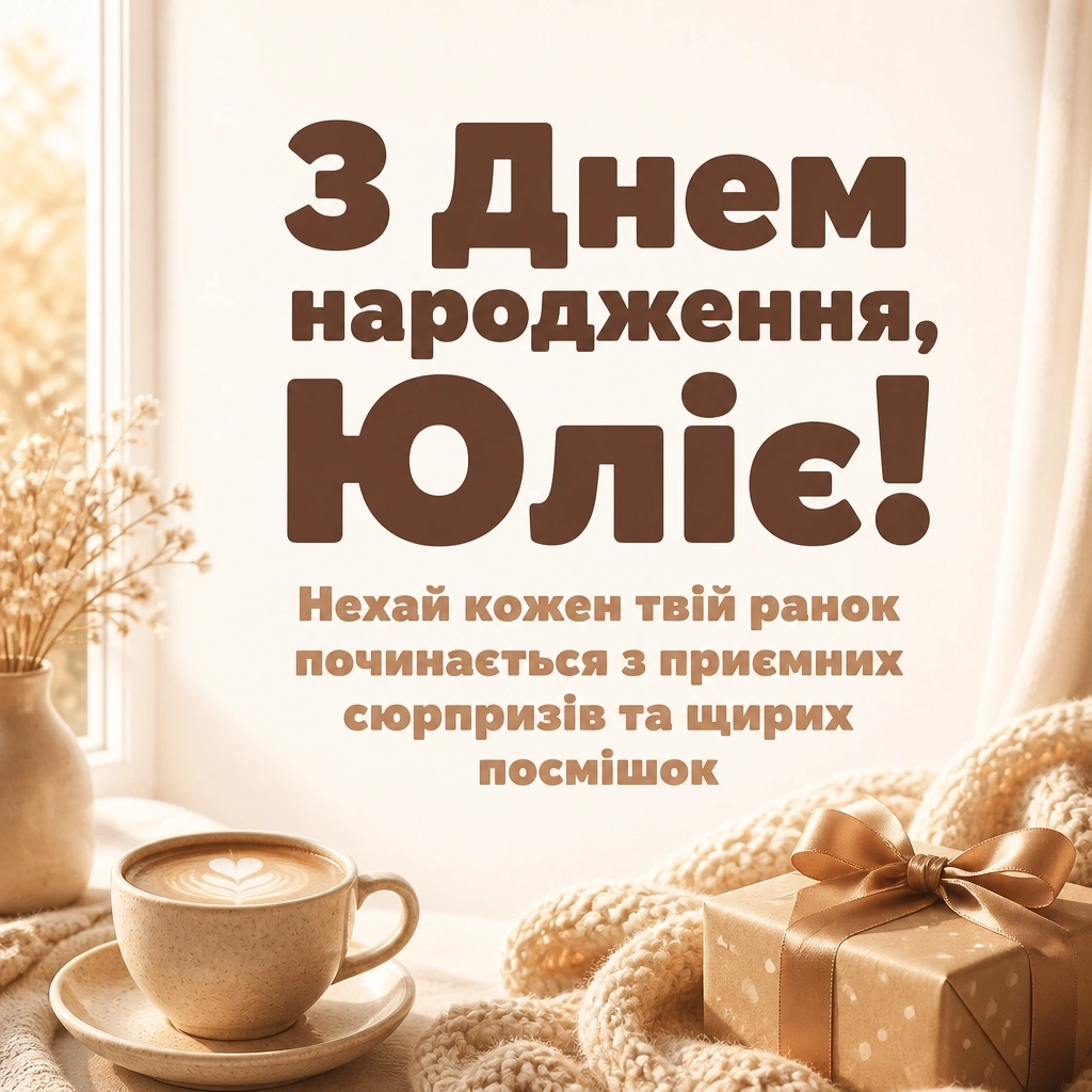 з днем народження юлія