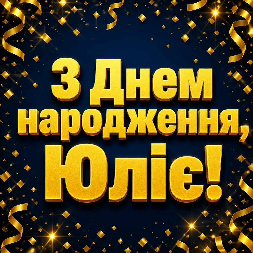 з днем народження юлія