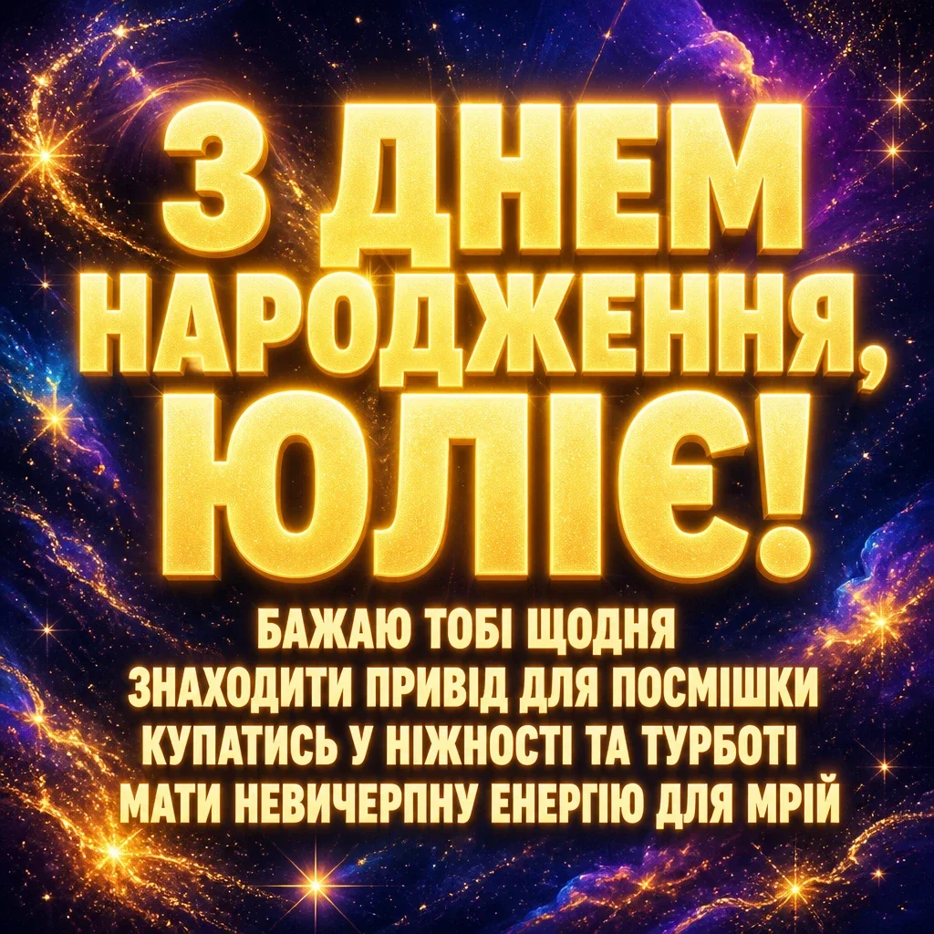 з днем народження юлія