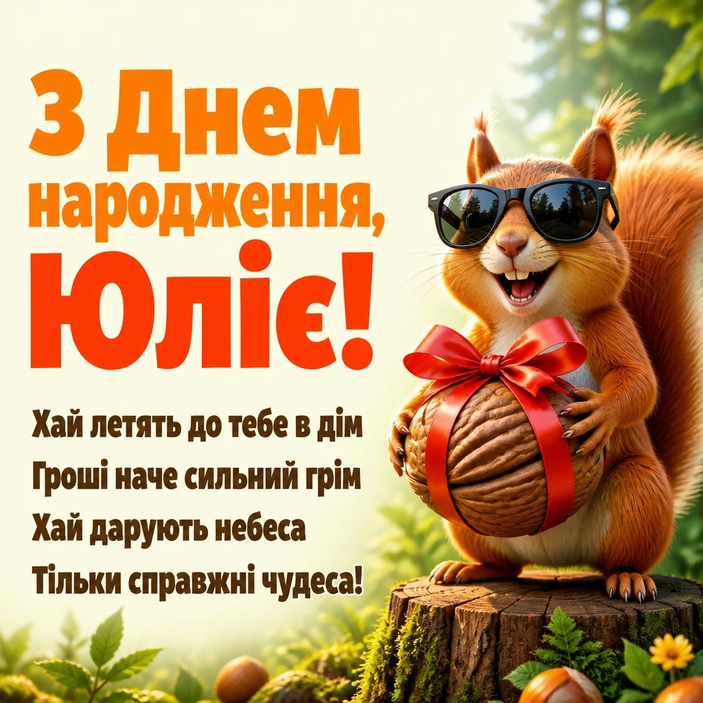 з днем народження юлія