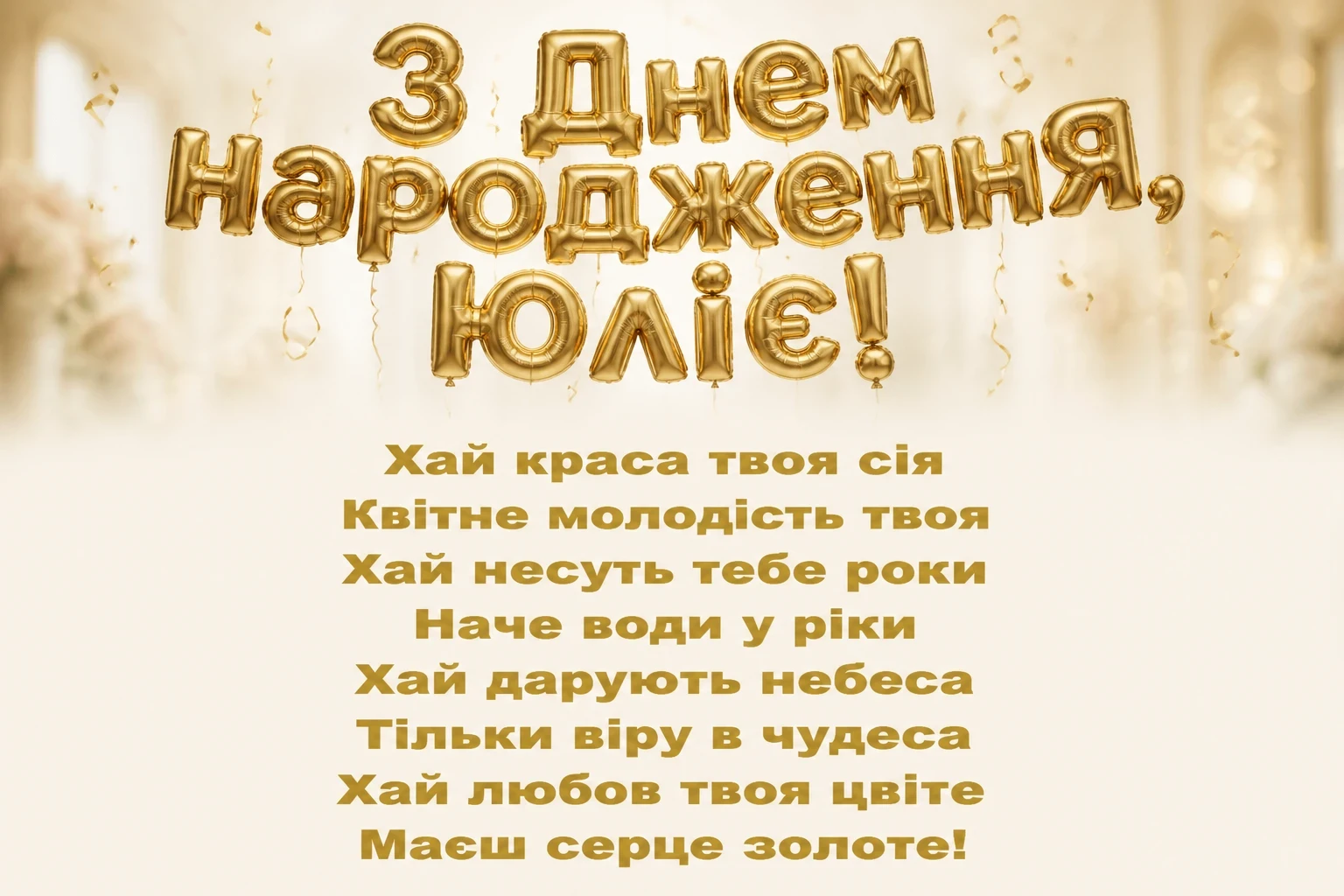 з днем народження юлія