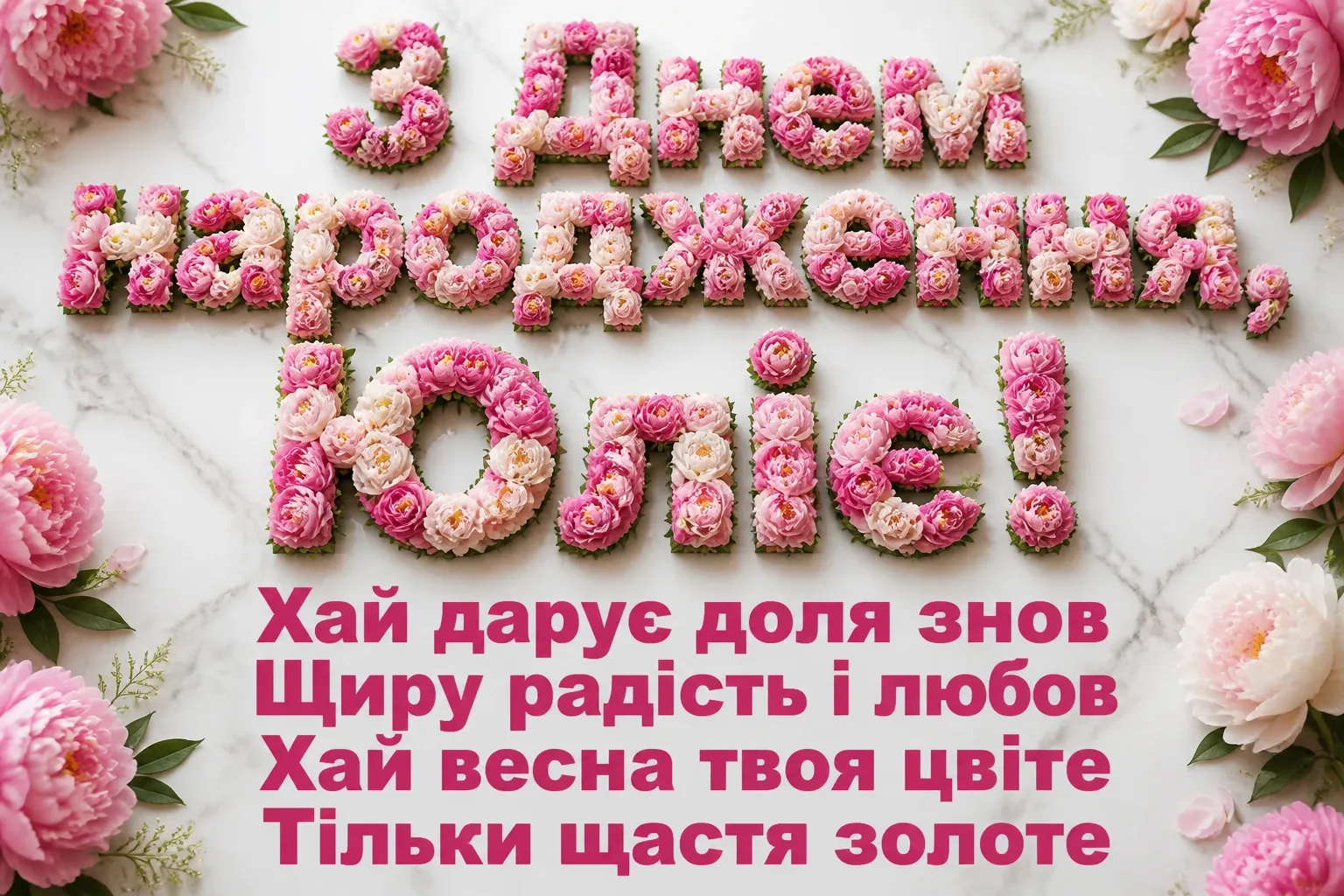 з днем народження юлія