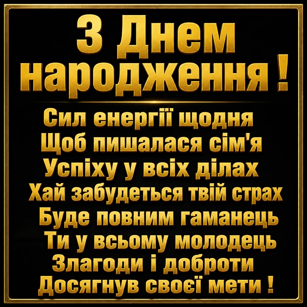 привітання мужчині з днем народження для чоловіків машини