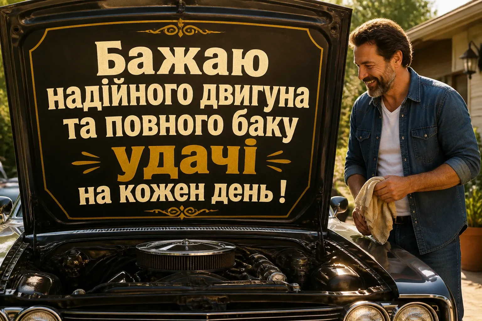 привітання мужчині з днем народження для чоловіків машини