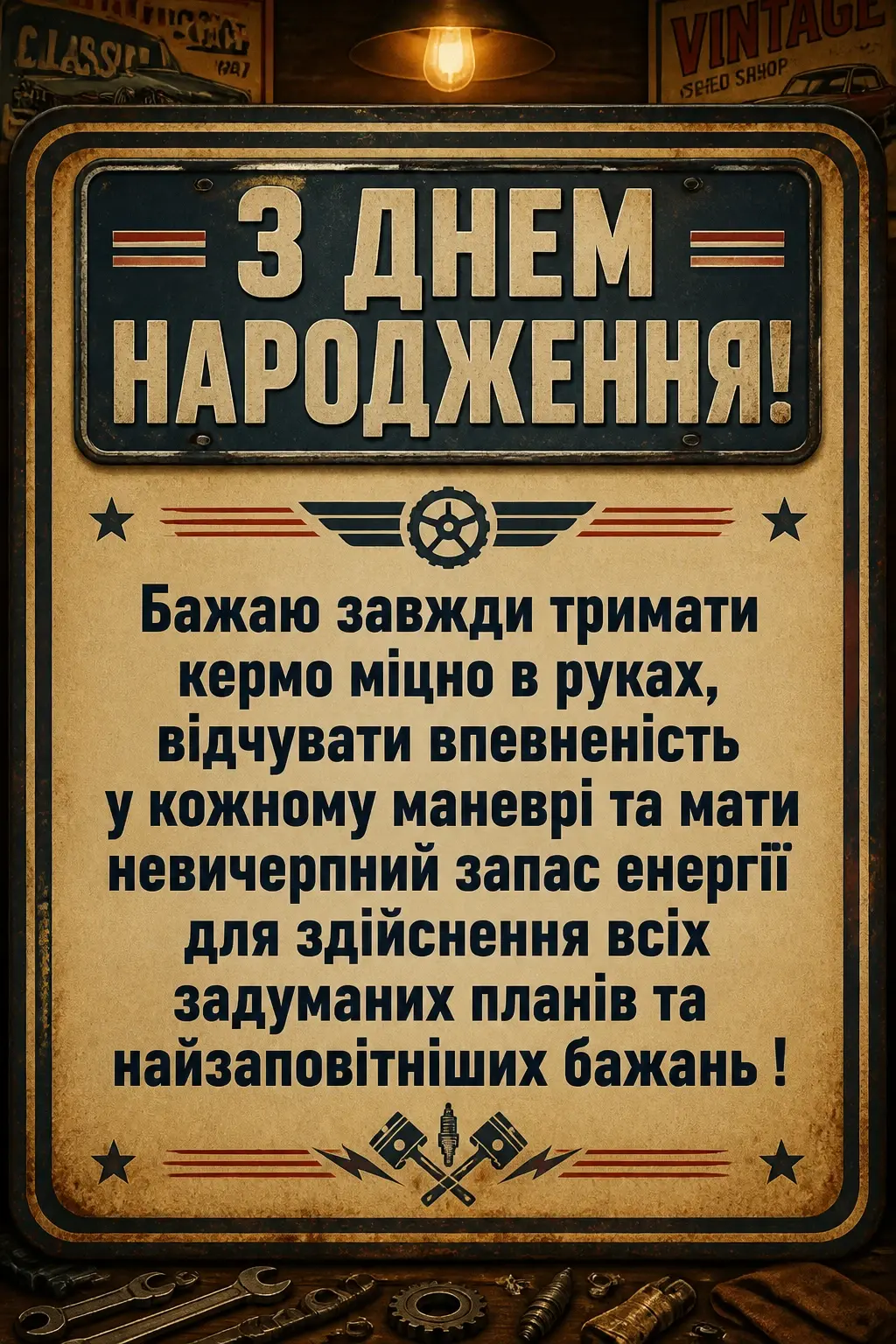 привітання мужчині з днем народження для чоловіків машини