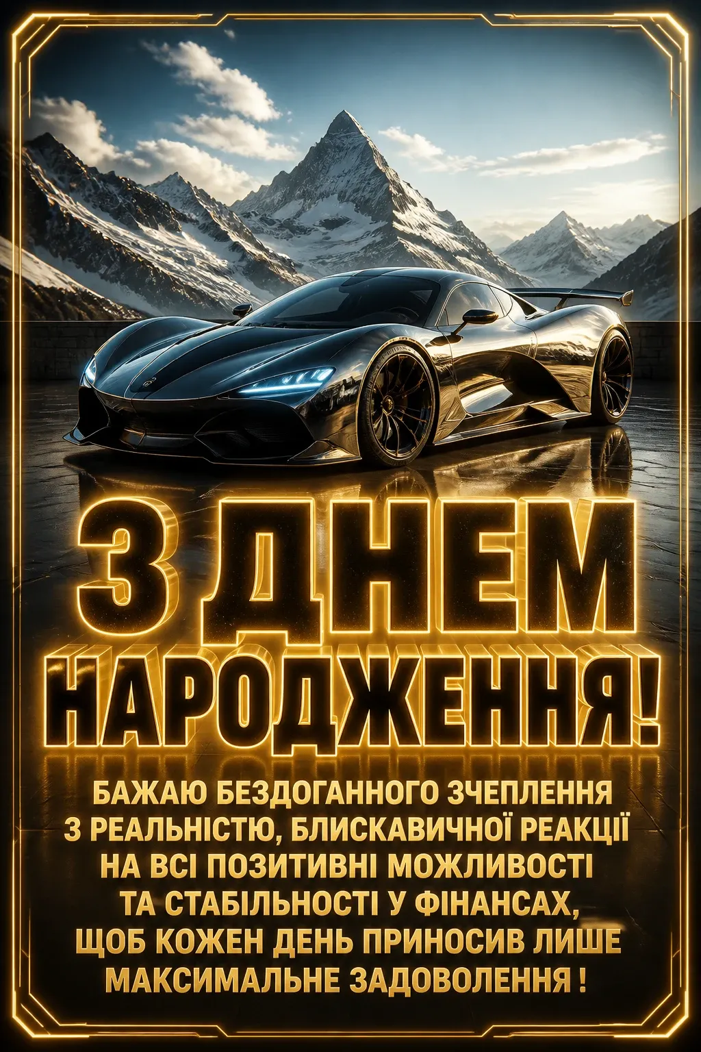 привітання мужчині з днем народження для чоловіків машини