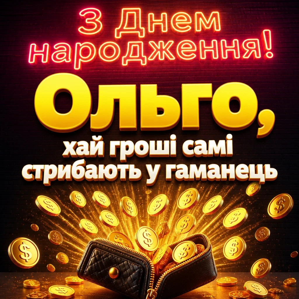 з днем народження ольга