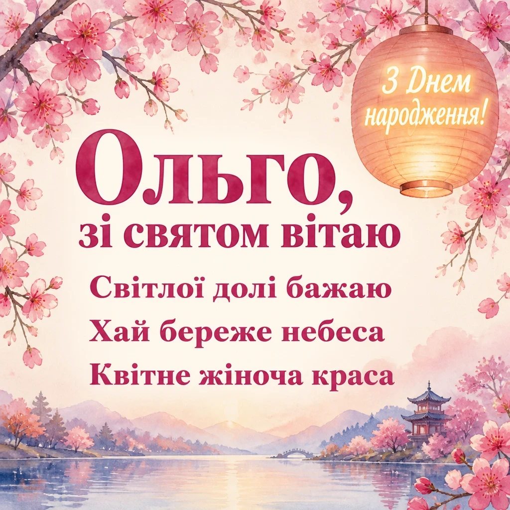 з днем народження ольга