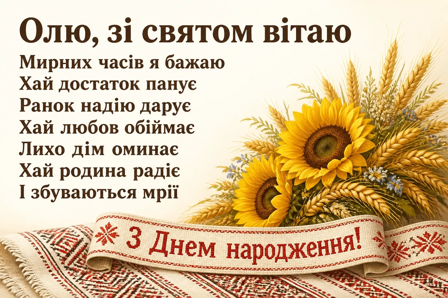 з днем народження ольга