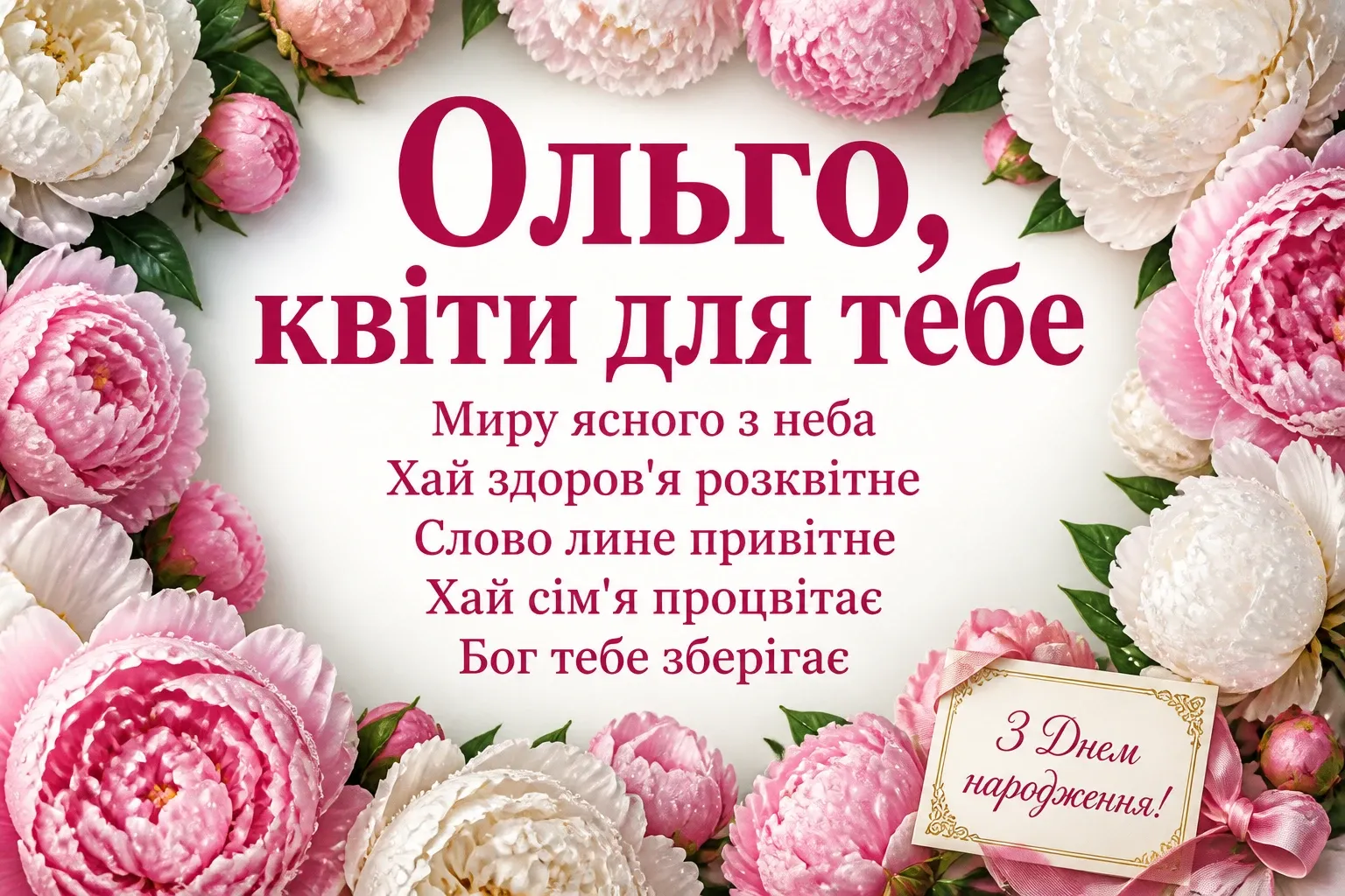 з днем народження ольга
