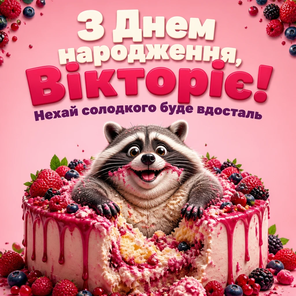 вікторія з днем народження
