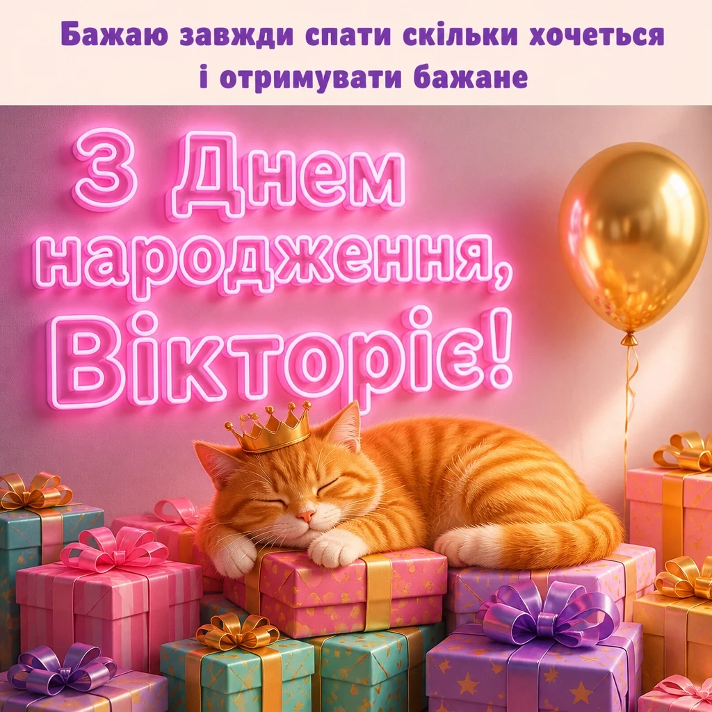 вікторія з днем народження