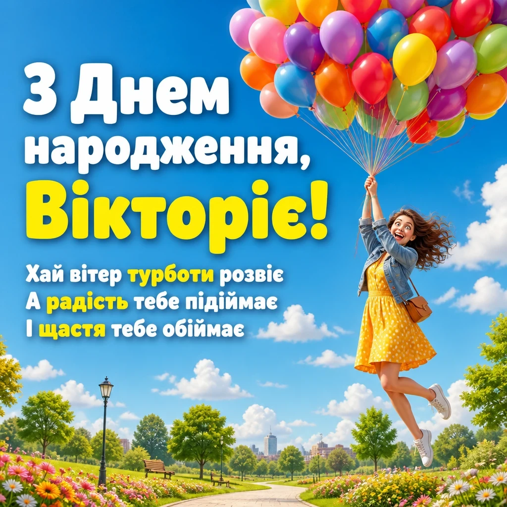 вікторія з днем народження