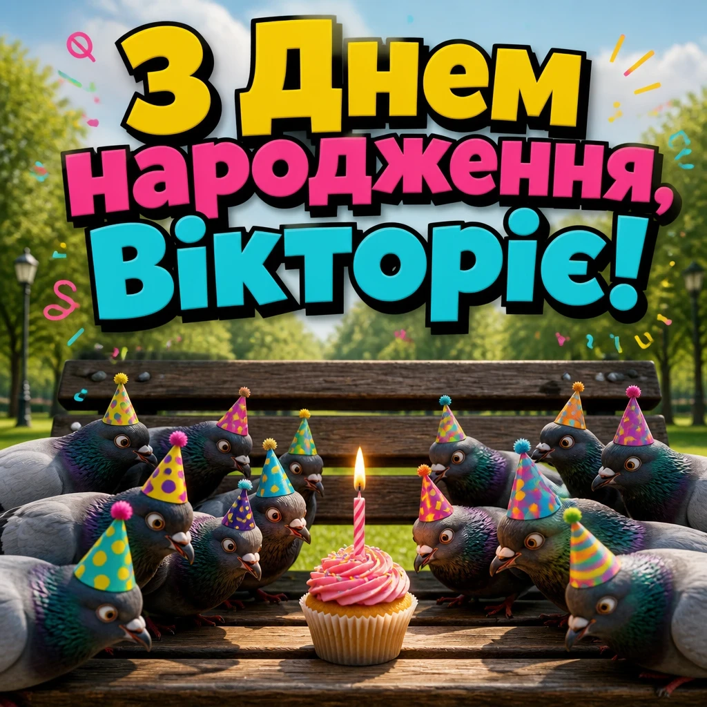 вікторія з днем народження