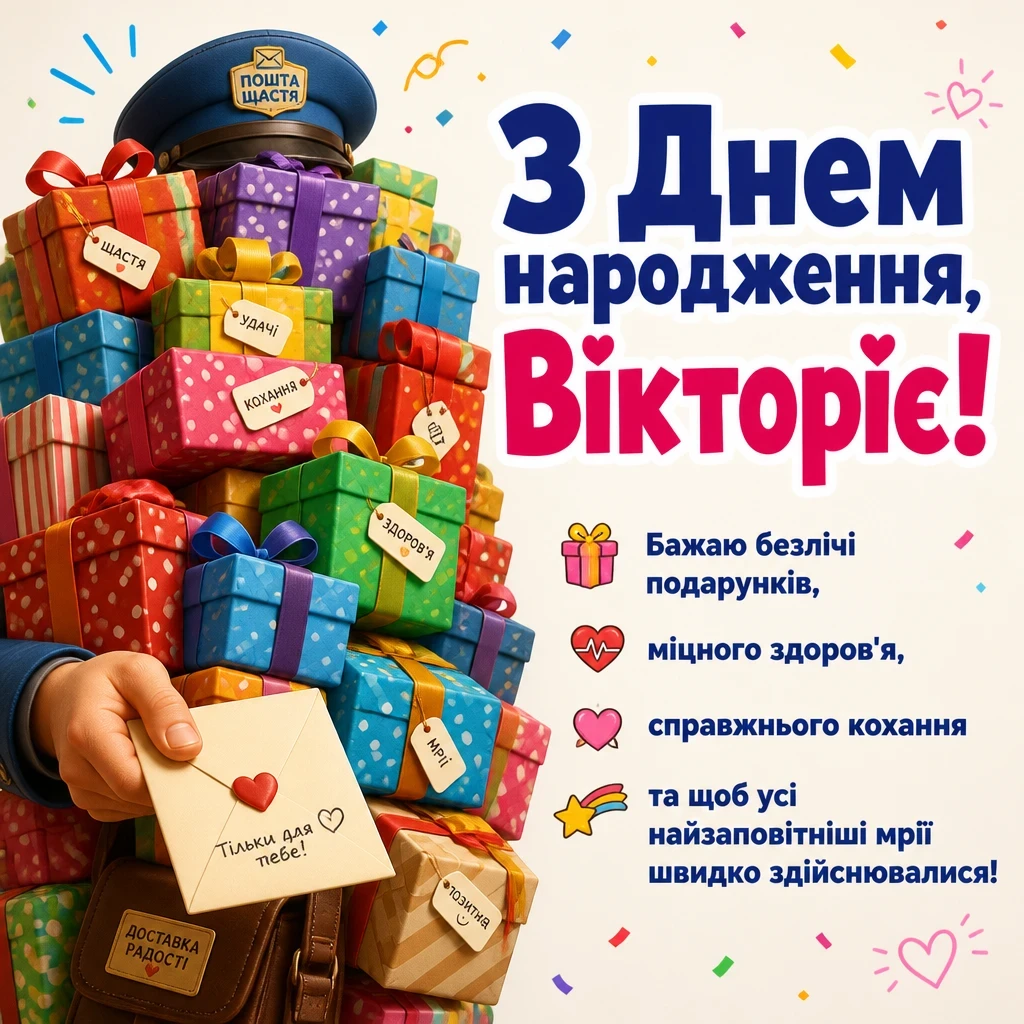 вікторія з днем народження