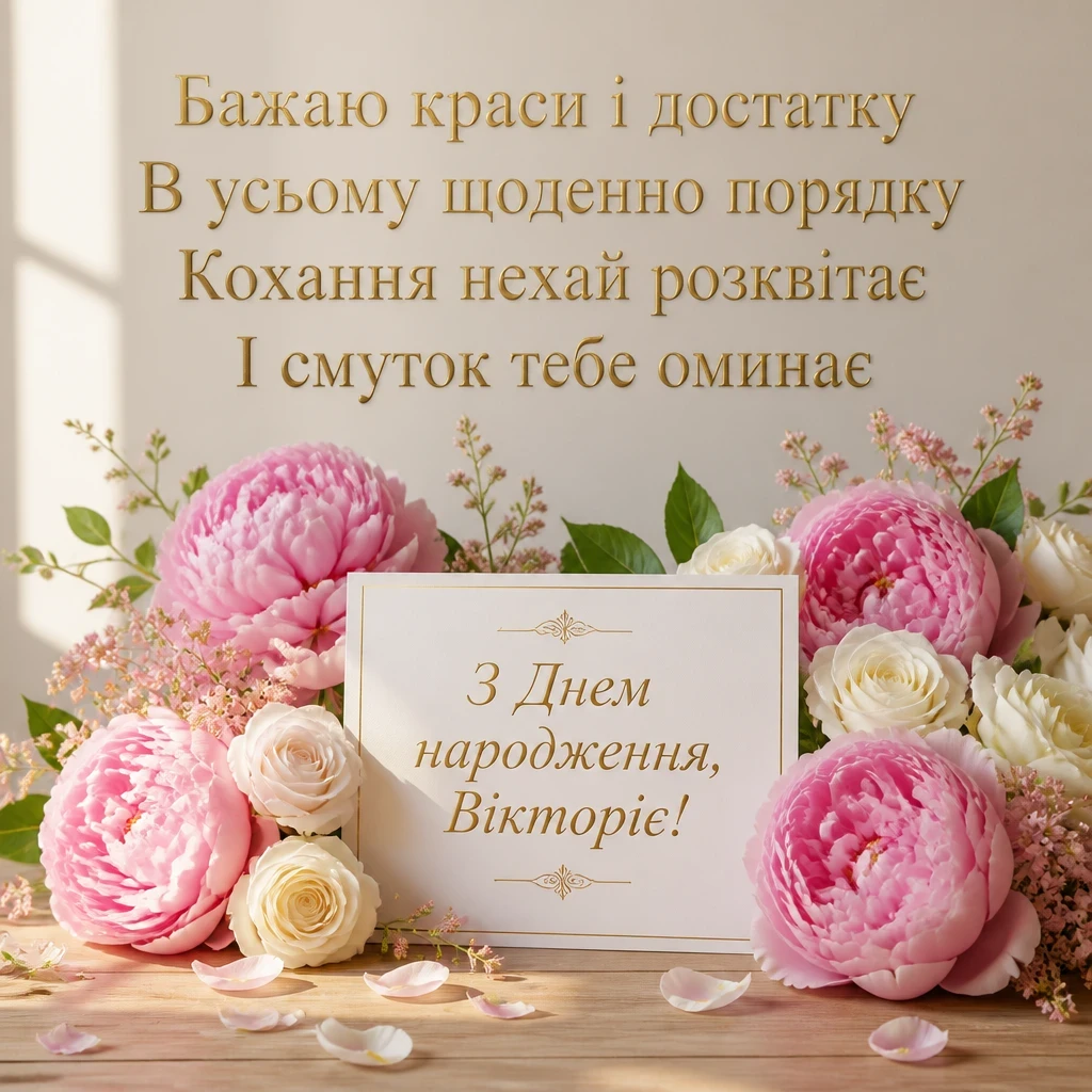 вікторія з днем народження