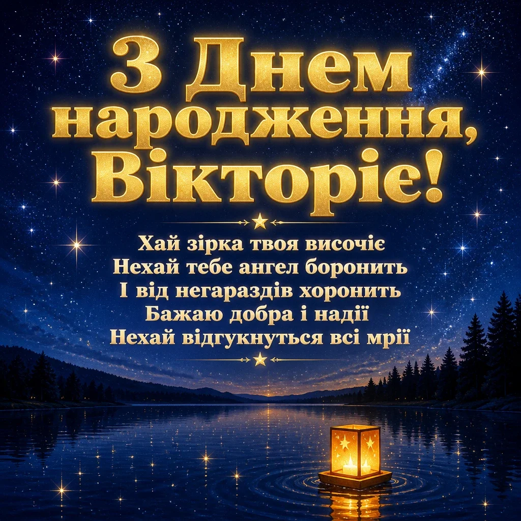 вікторія з днем народження