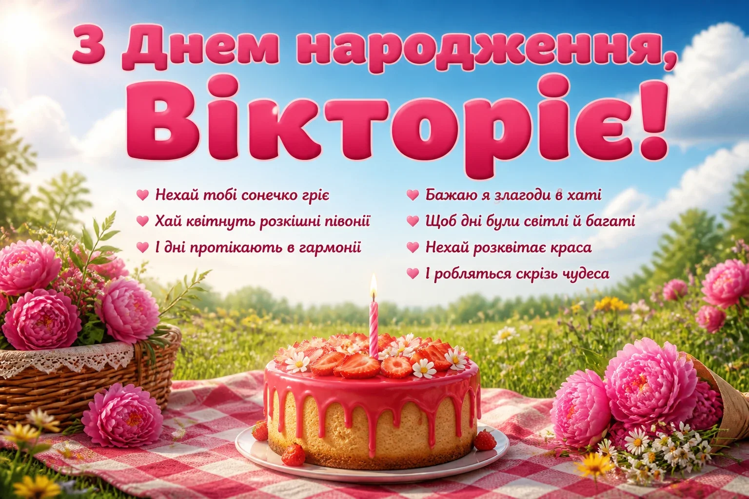вікторія з днем народження
