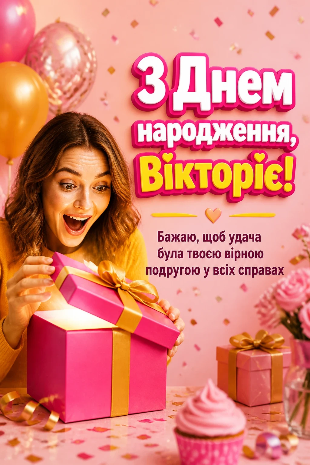 вікторія з днем народження