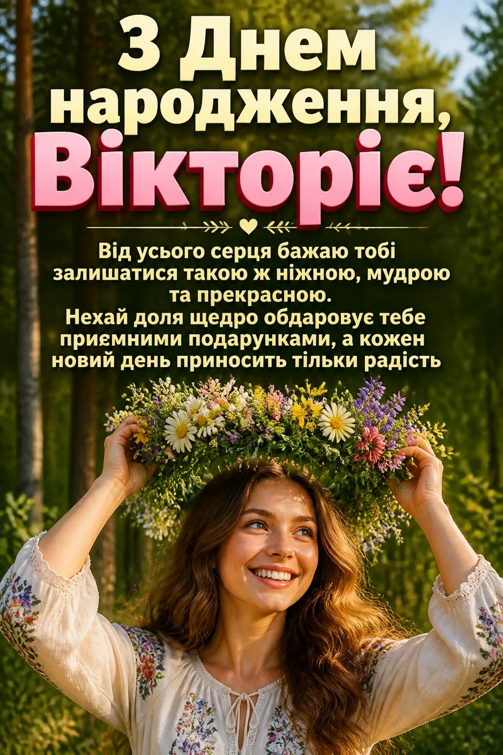 вікторія з днем народження