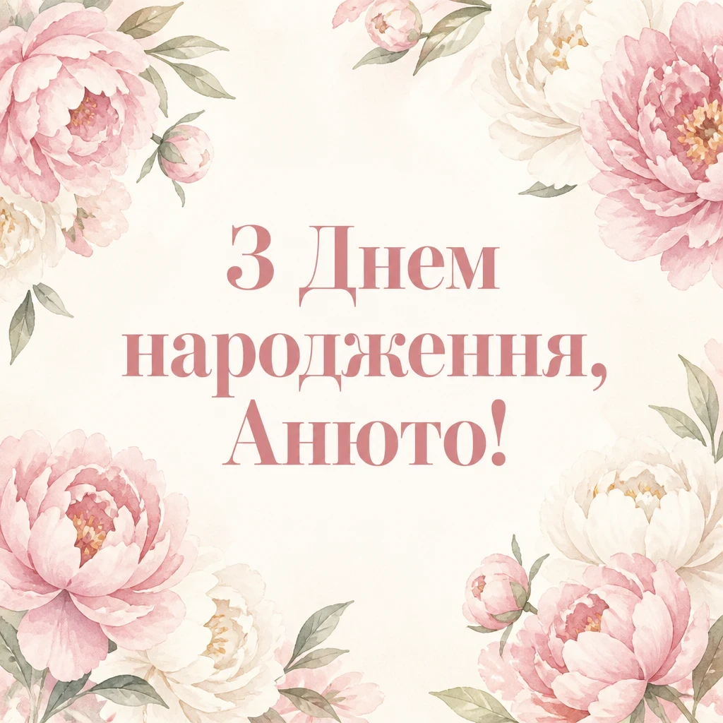 анюта з днем народження
