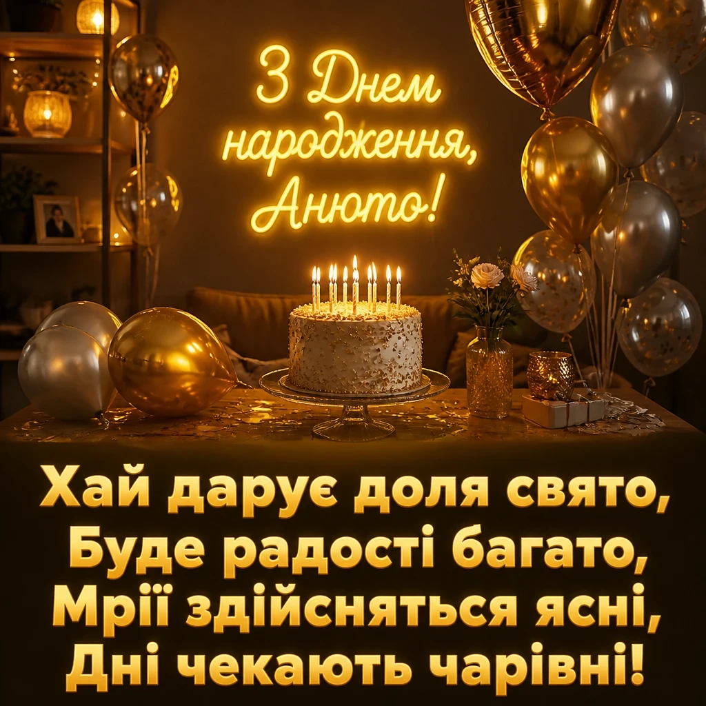анюта з днем народження
