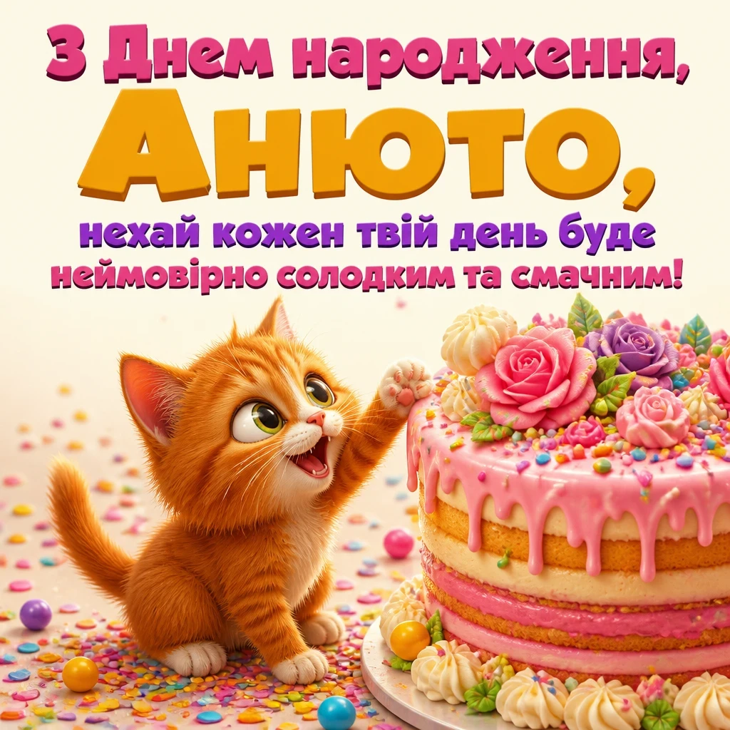 анюта з днем народження