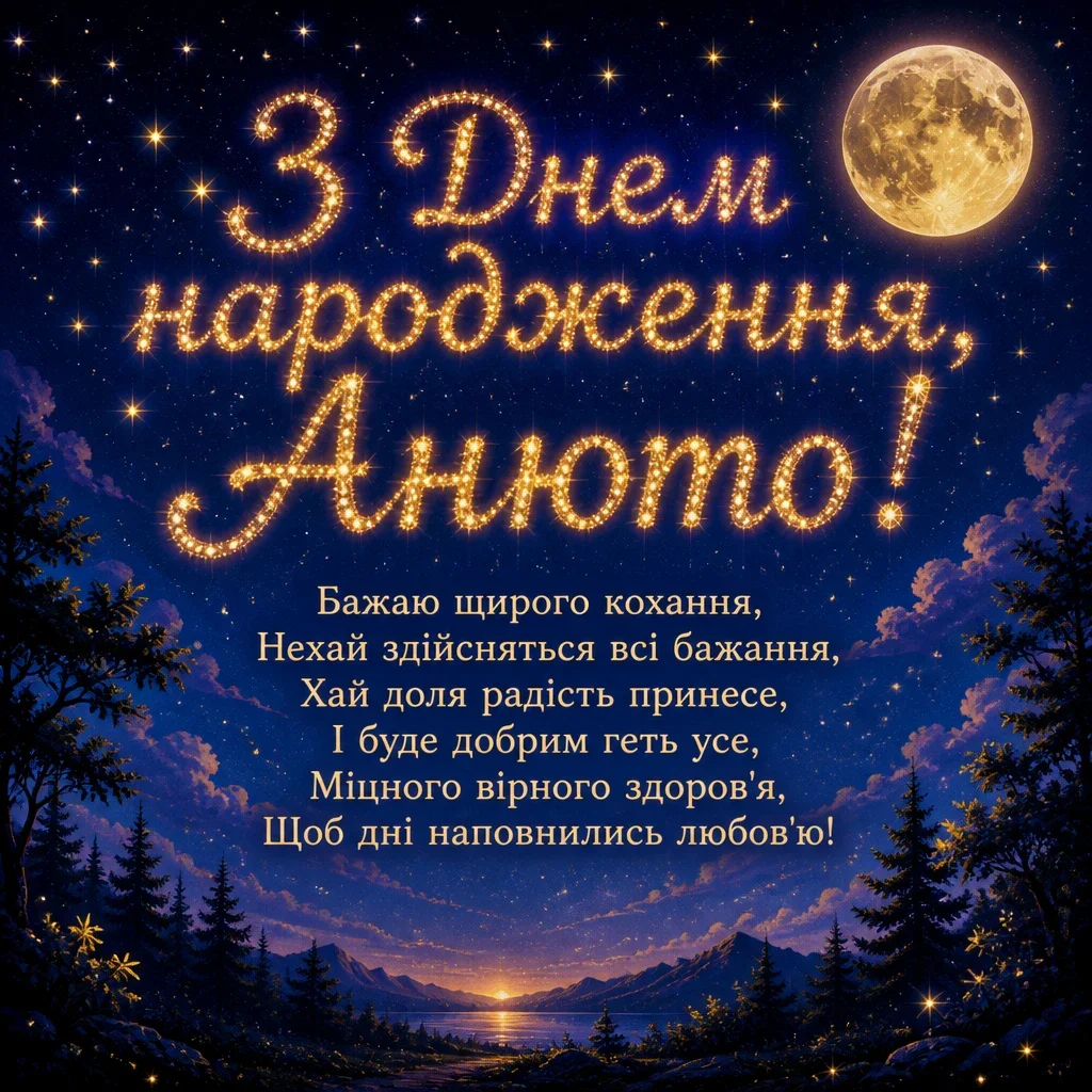 анюта з днем народження
