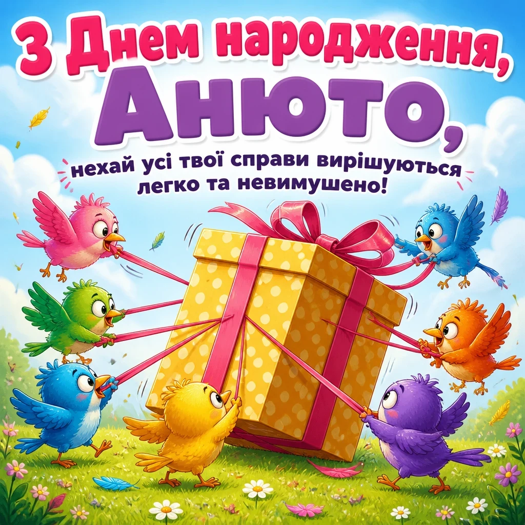анюта з днем народження