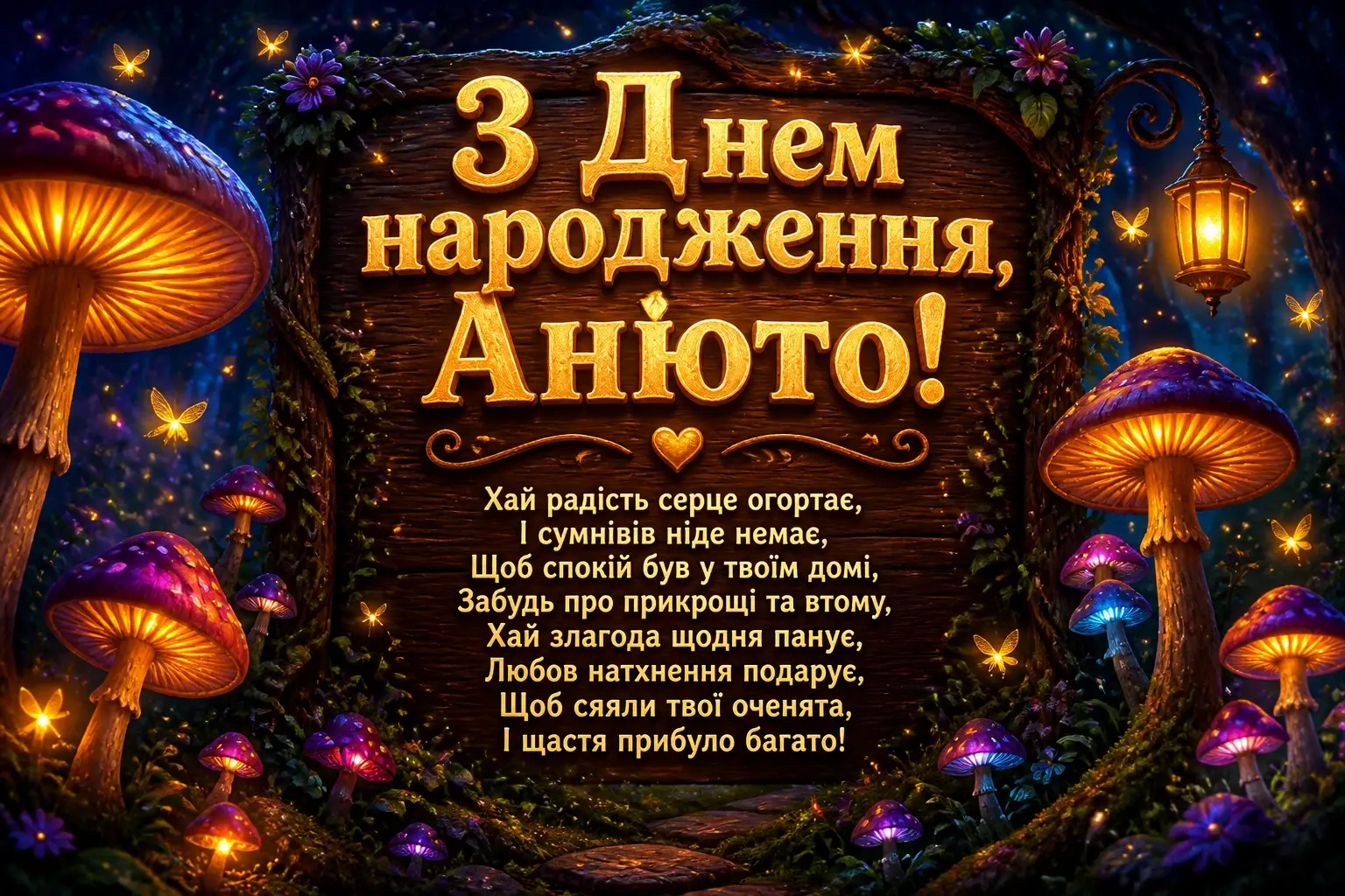 анюта з днем народження