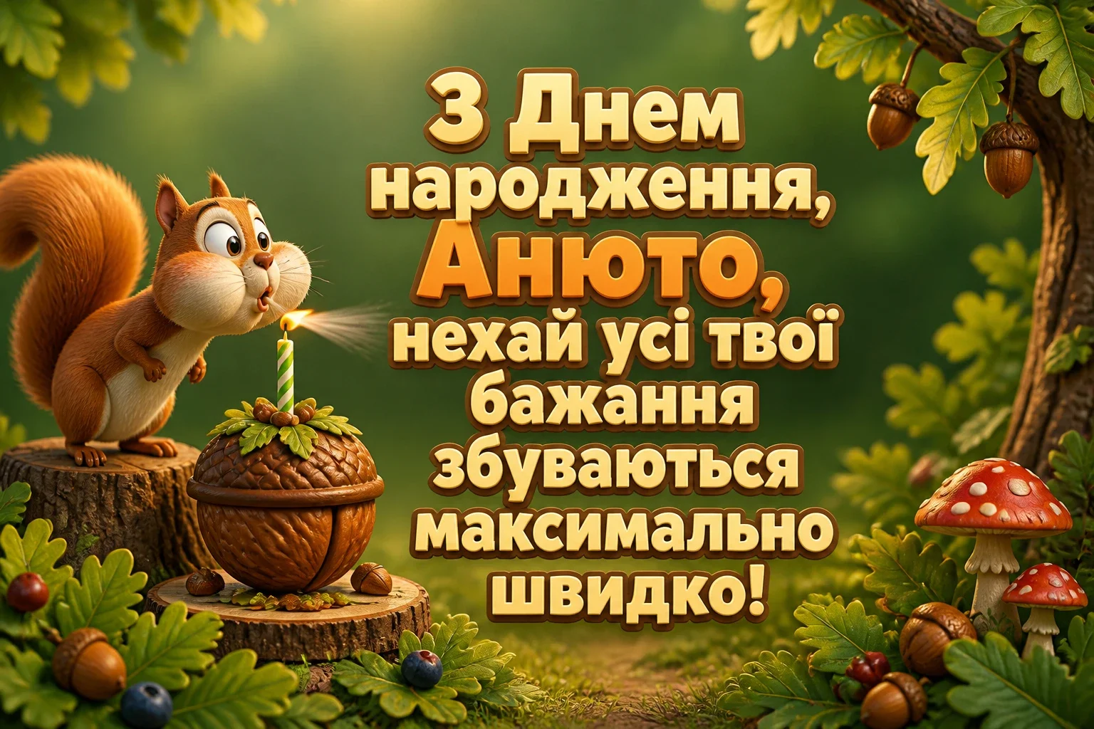 анюта з днем народження