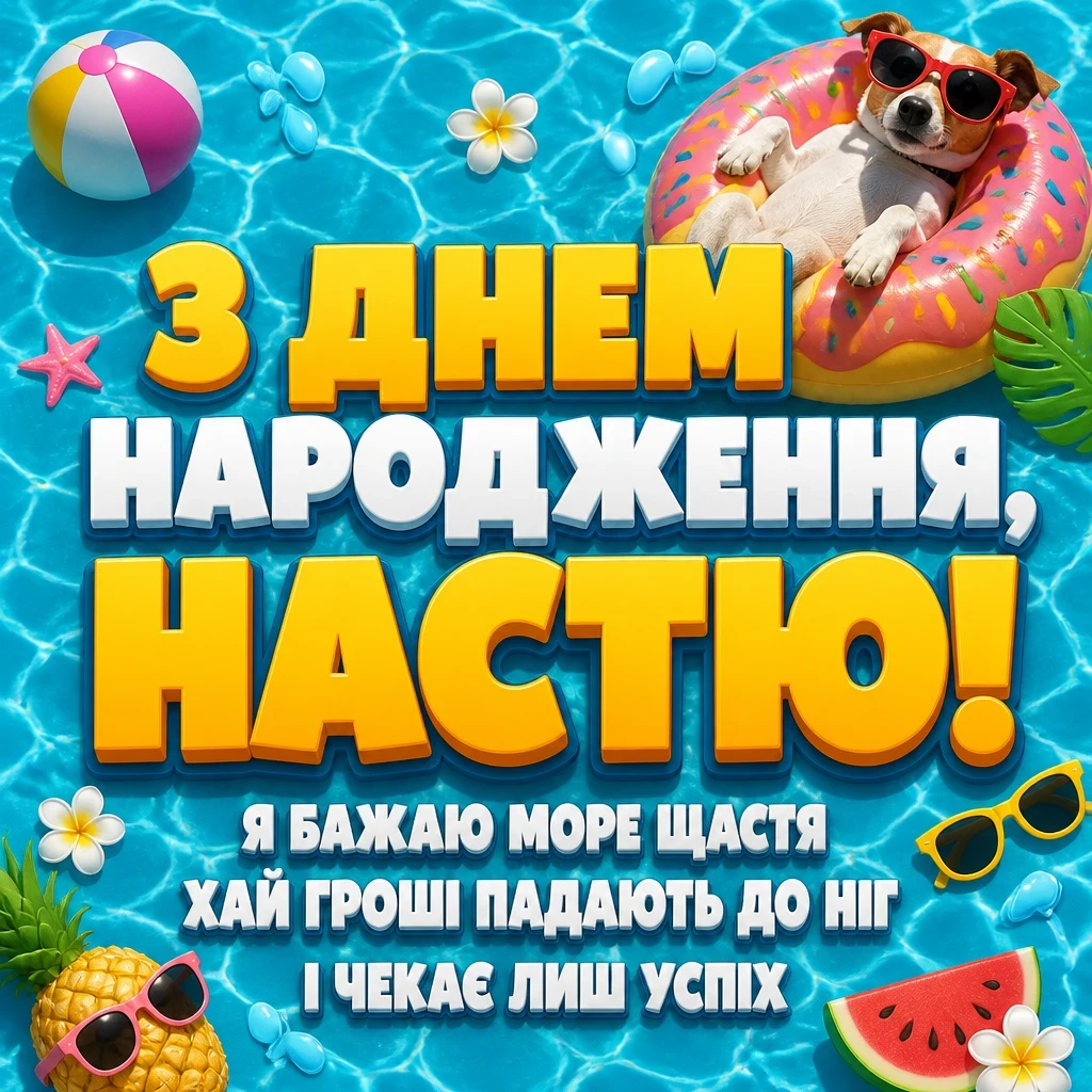 з днем народження настя