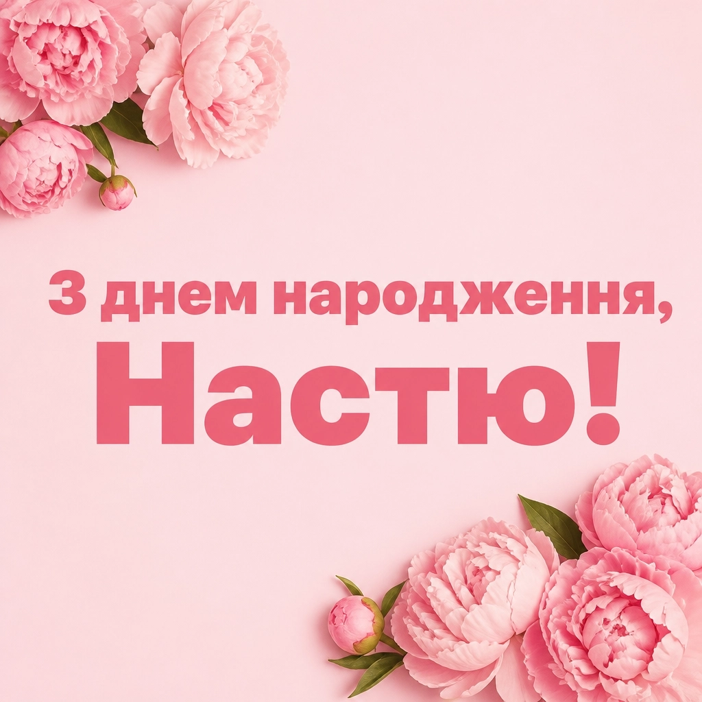 з днем народження настя
