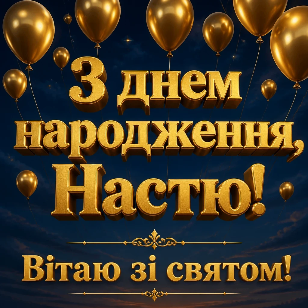 з днем народження настя